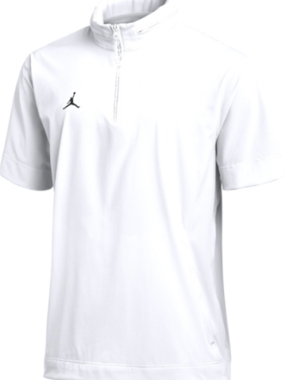 JORDAN LWT Coach's jacket white 1/4 zip short sleeves Medium, NWT